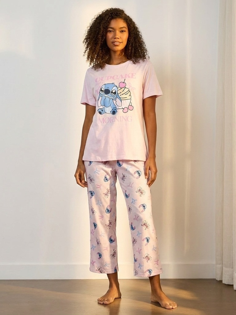 Stitch Print Pyjama Set