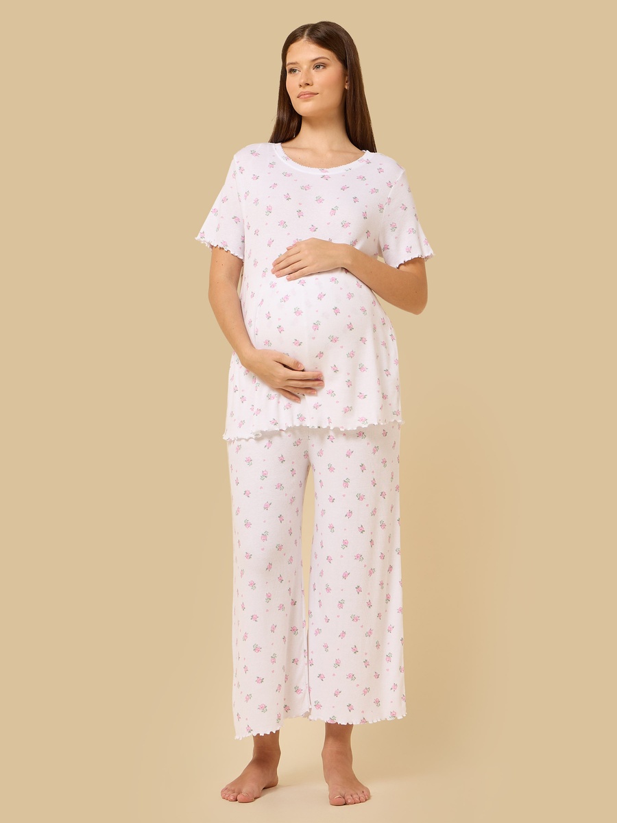 Floral Print Maternity Pyjama Set