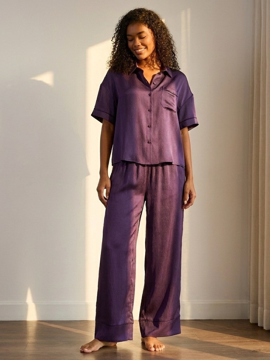 Hammered Satin Pyjama Set