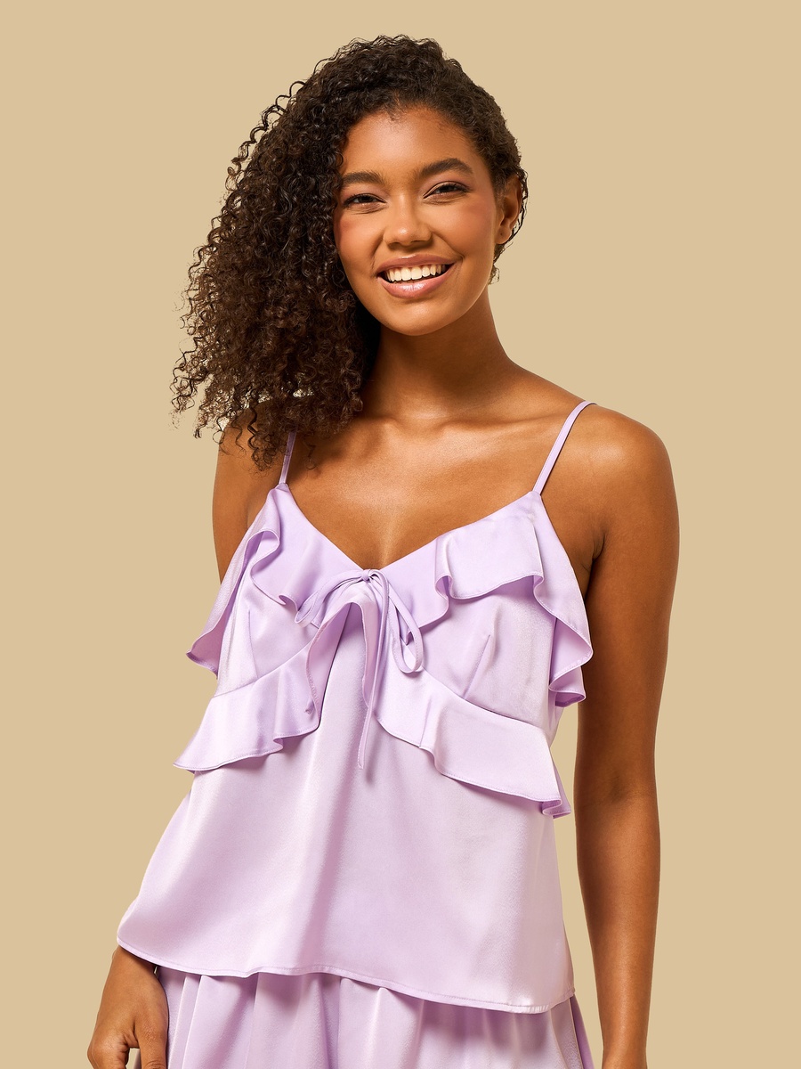 Ruffle Detail Shorts Set