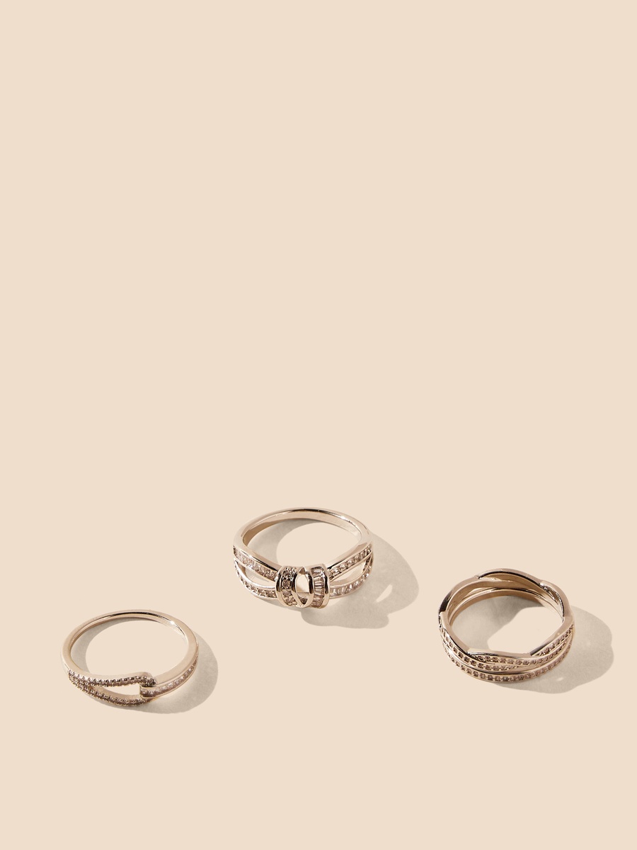 Pack of 4 - Embellished Ring