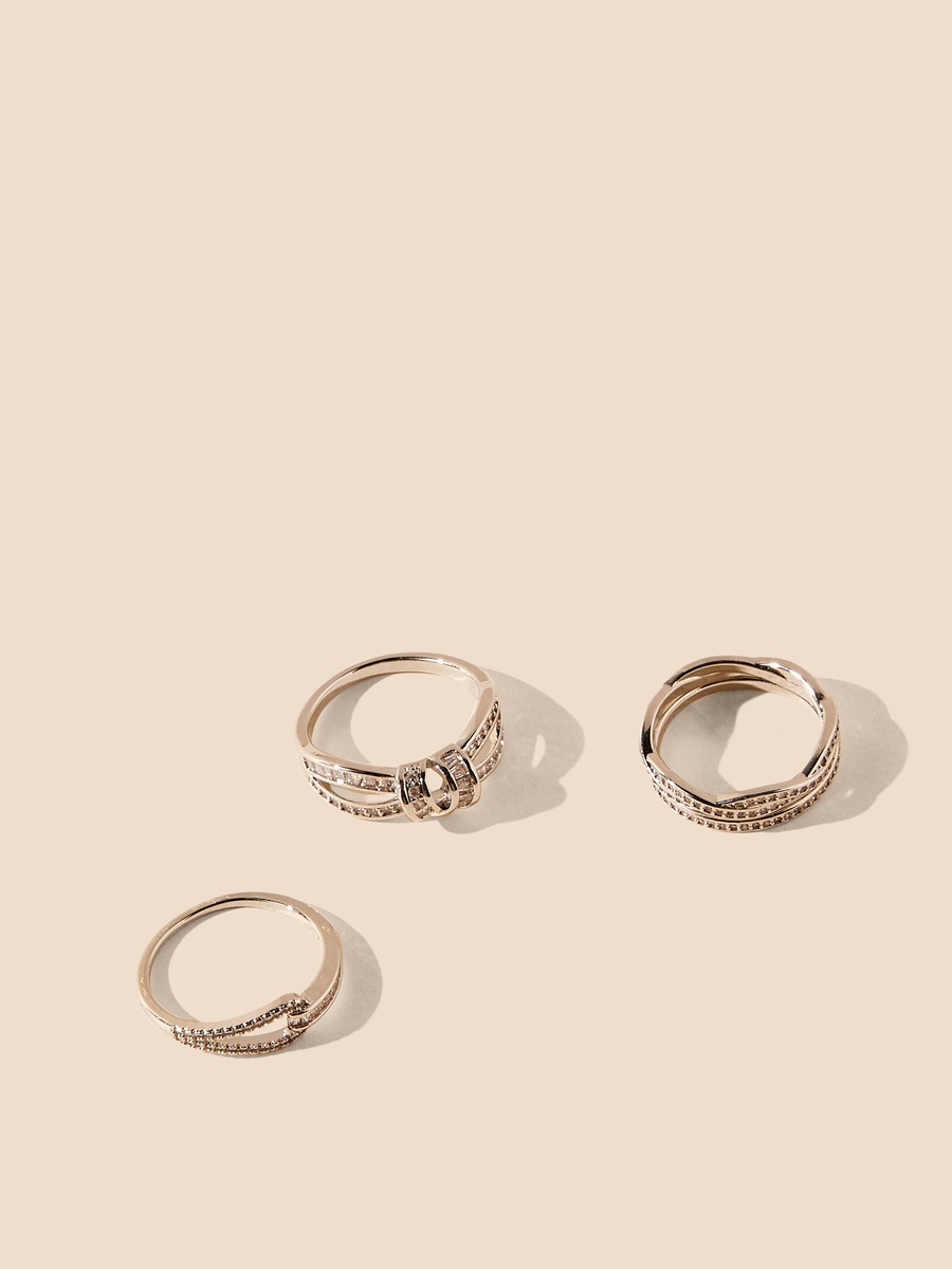 Pack of 4 - Embellished Ring