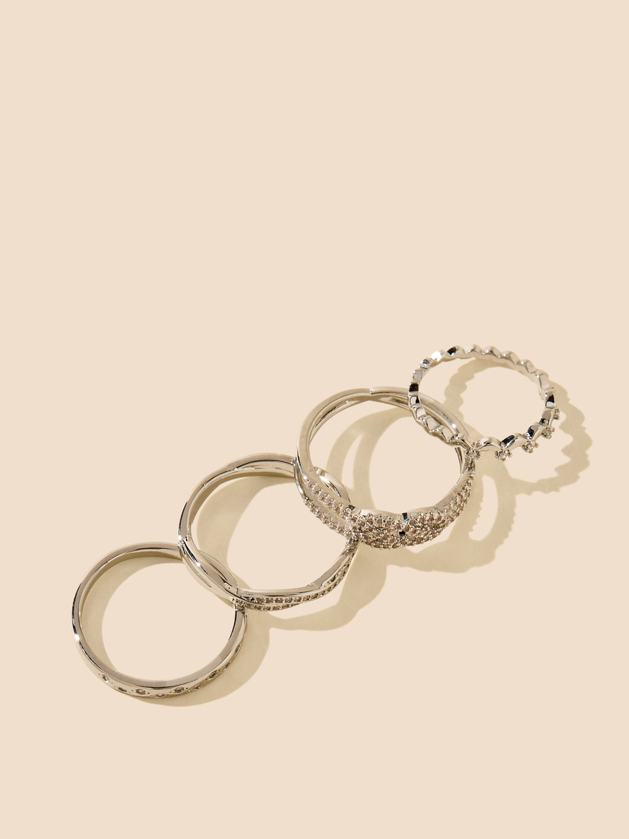Pack of 4 - Embellished Ring