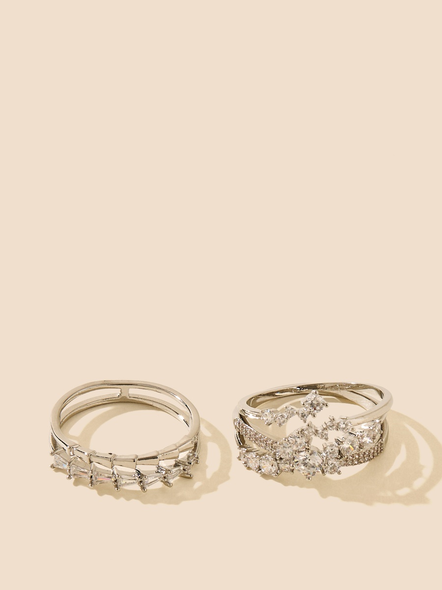 Pack of 3 - Embellished Ring
