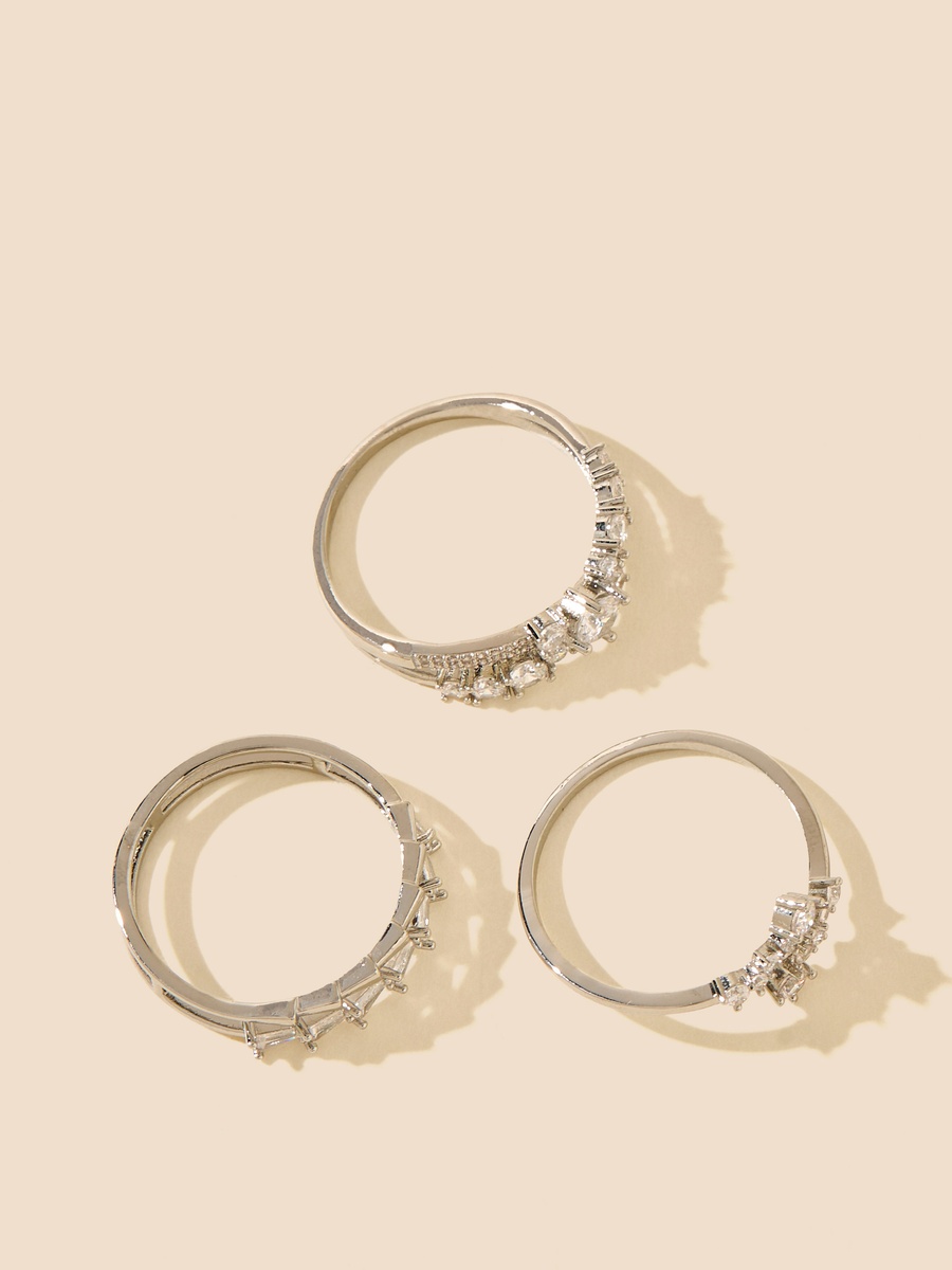 Pack of 3 - Embellished Ring