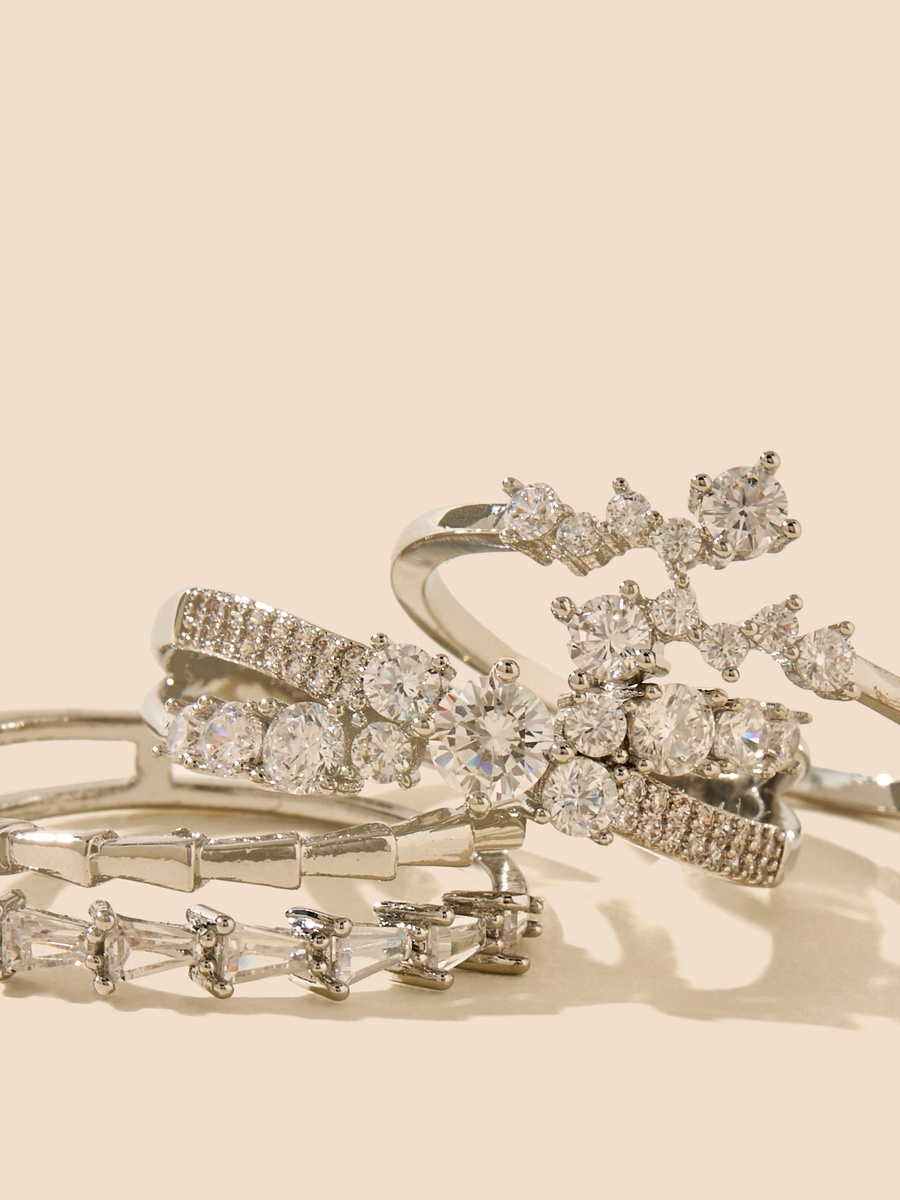 Pack of 3 - Embellished Ring