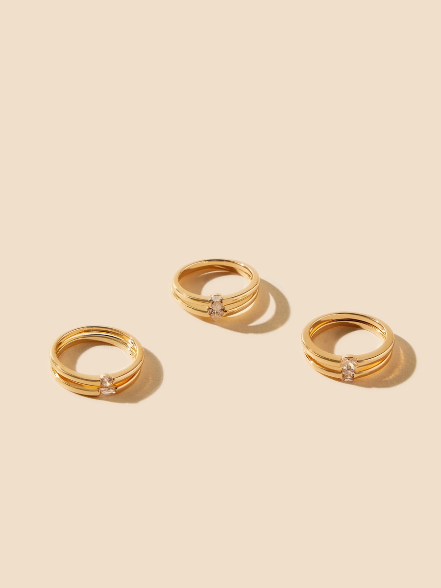 Pack of 6 - Embellished Ring