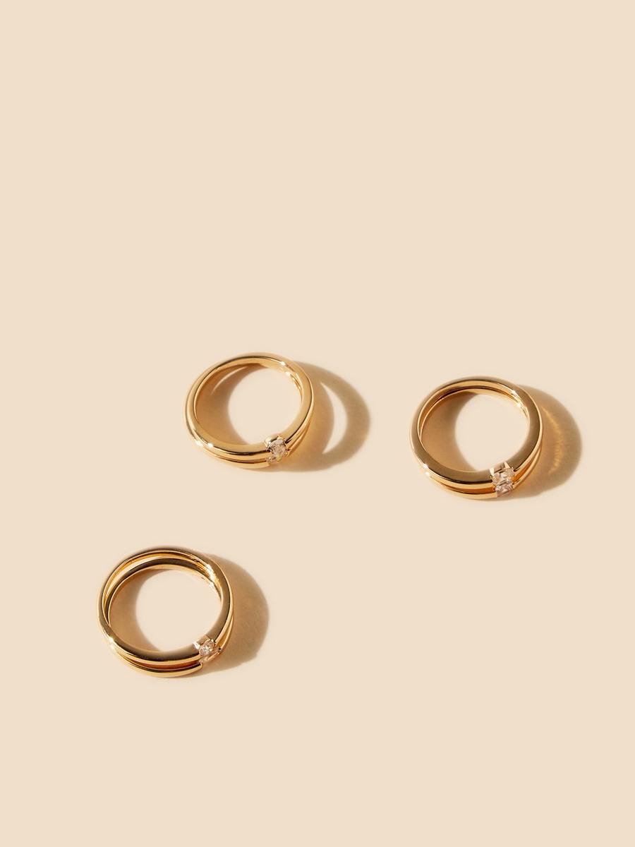 Pack of 6 - Embellished Ring