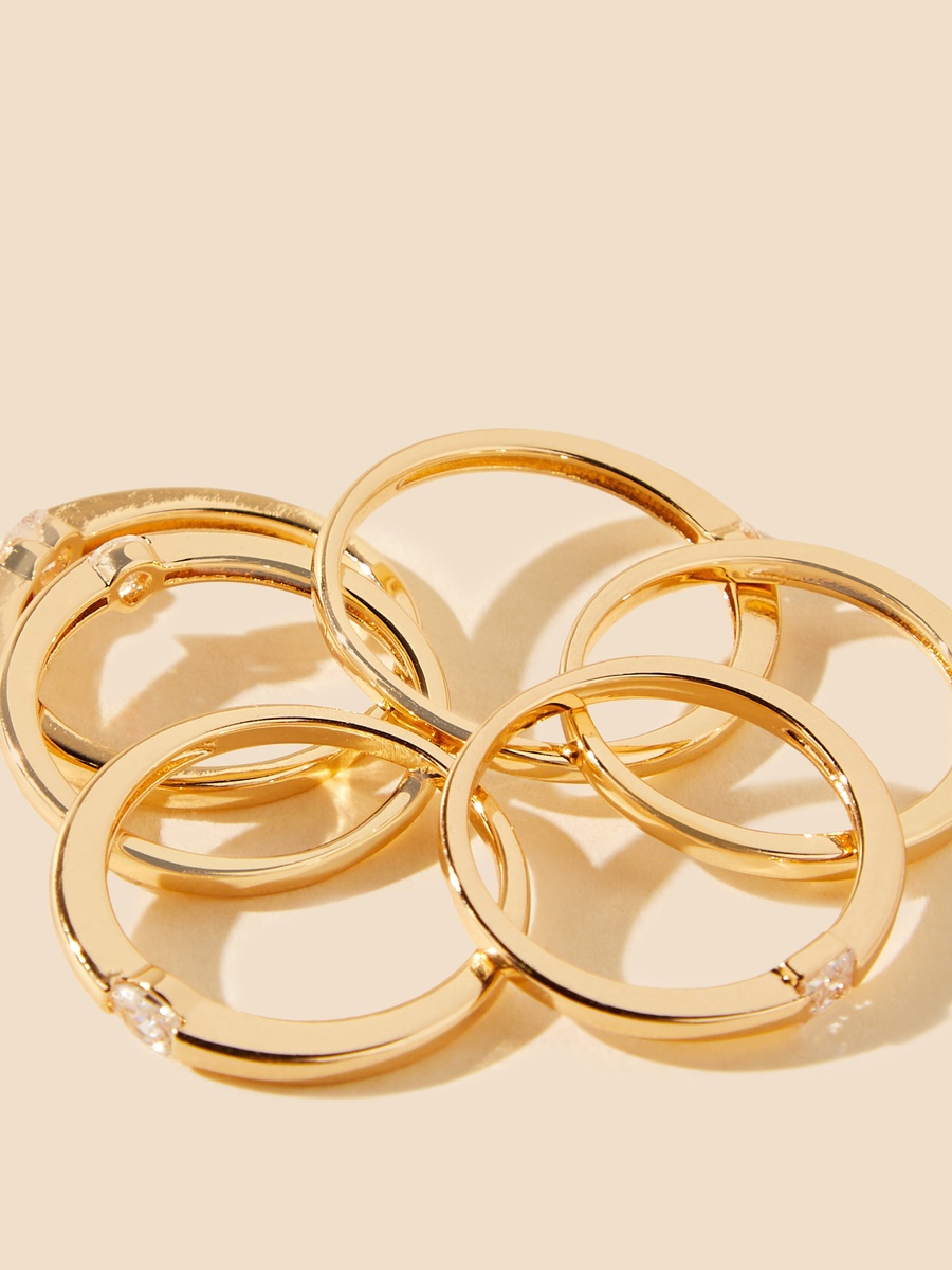 Pack of 6 - Embellished Ring