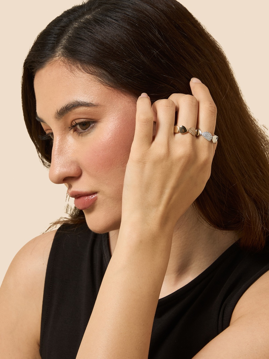Pack of 2 - Embellished Ring