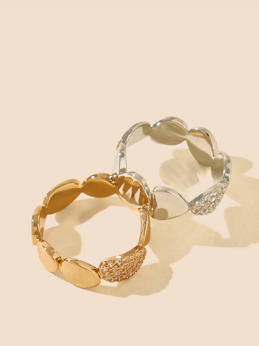 Pack of 2 - Embellished Ring