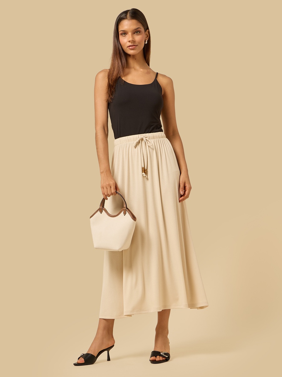 Flared Midi Skirt