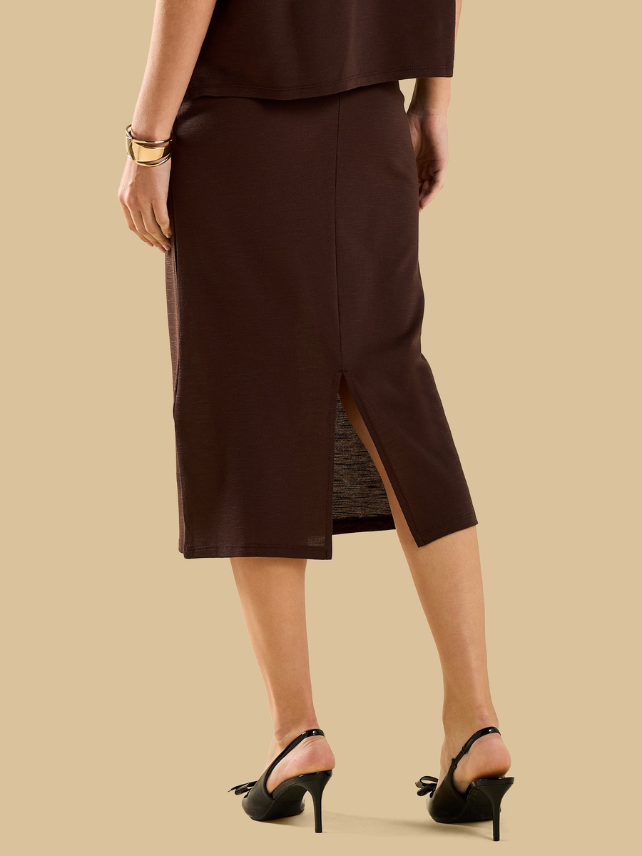 Fitted Pencil Skirt with Back Slit