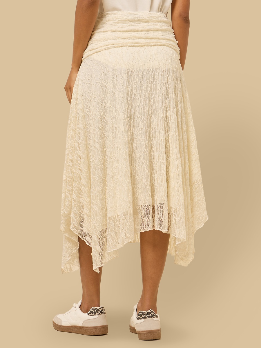 Lace Asymmetrical Skirt