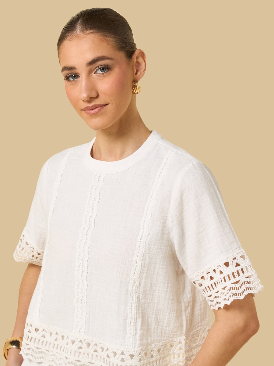Lace Trim Top