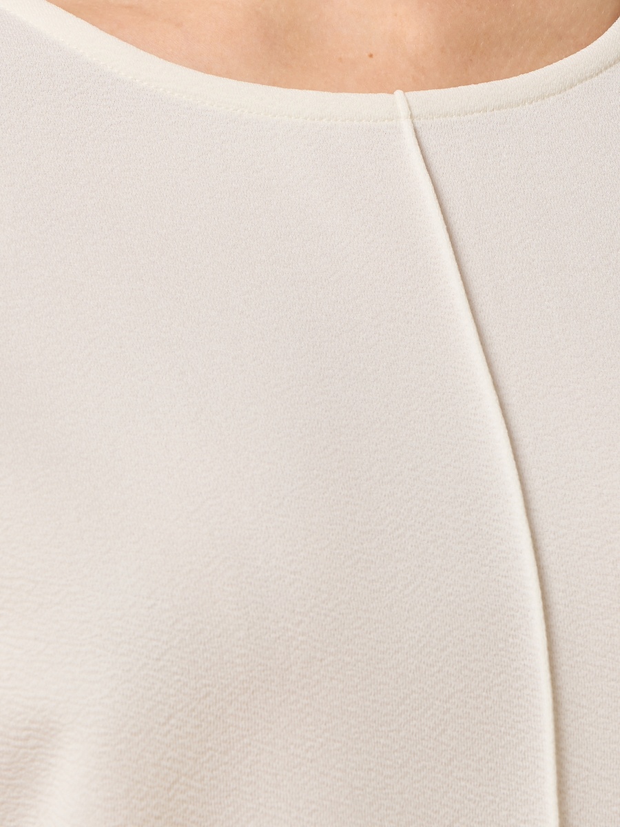 Plain Short Sleeves Crepe Top
