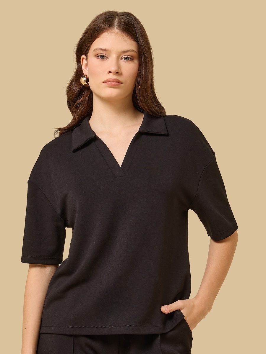 Collared Modal Top