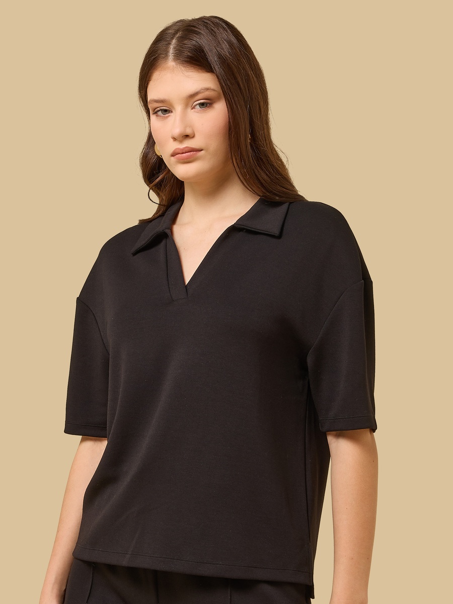 Collared Modal Top