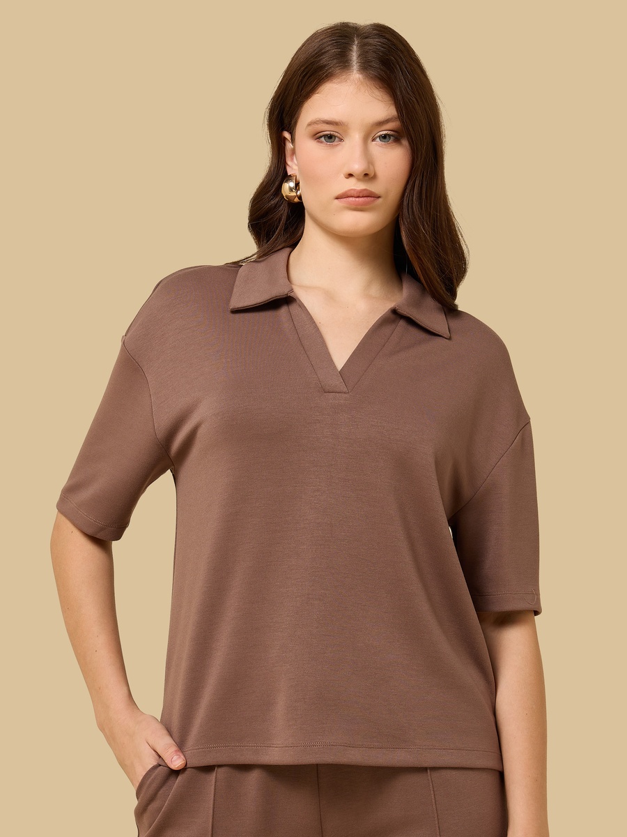 Collared Modal Top