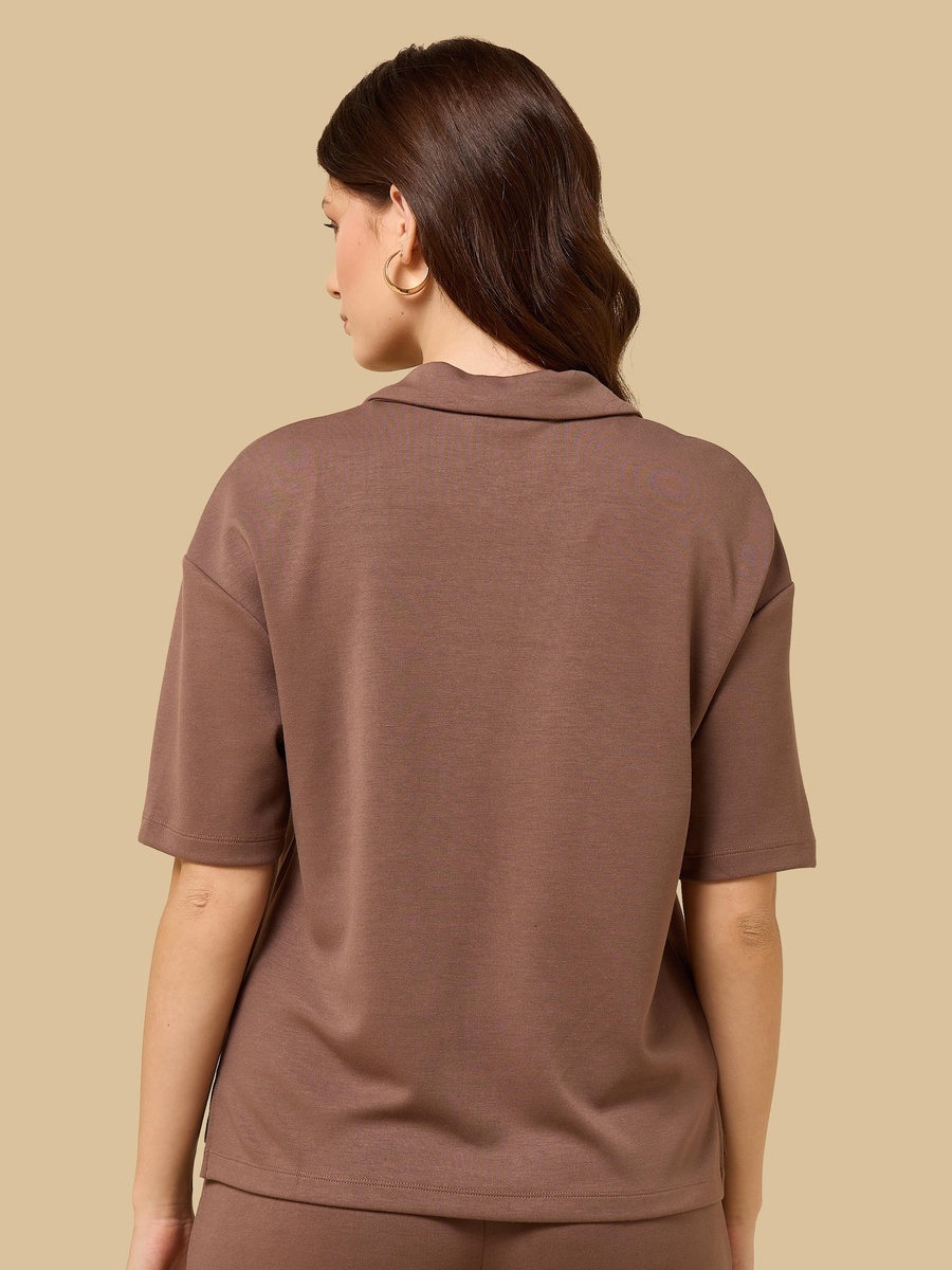 Collared Modal Top