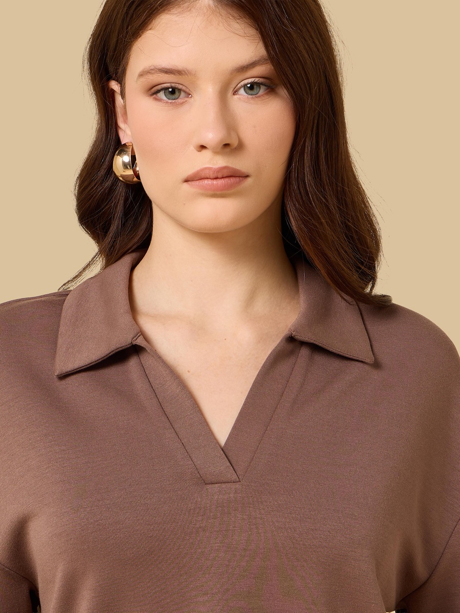 Collared Modal Top