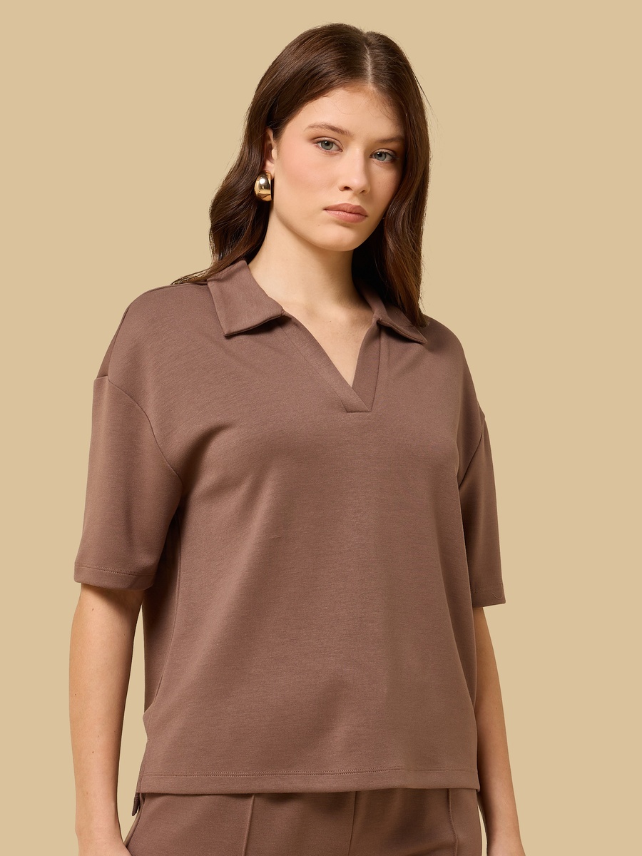 Collared Modal Top