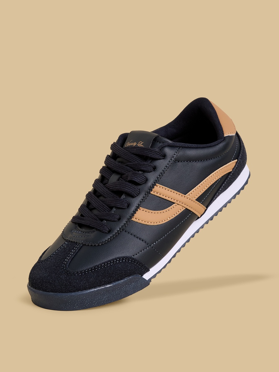 Panelled Sports Shoes with Lace-Up Closure