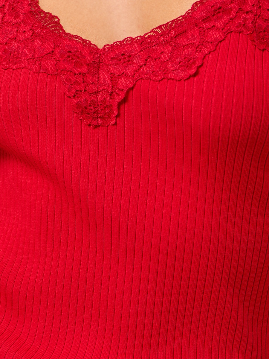 Lace Detail Ribbed Camisole