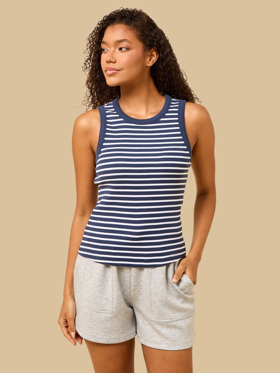 Striped Ribbed Tank Top