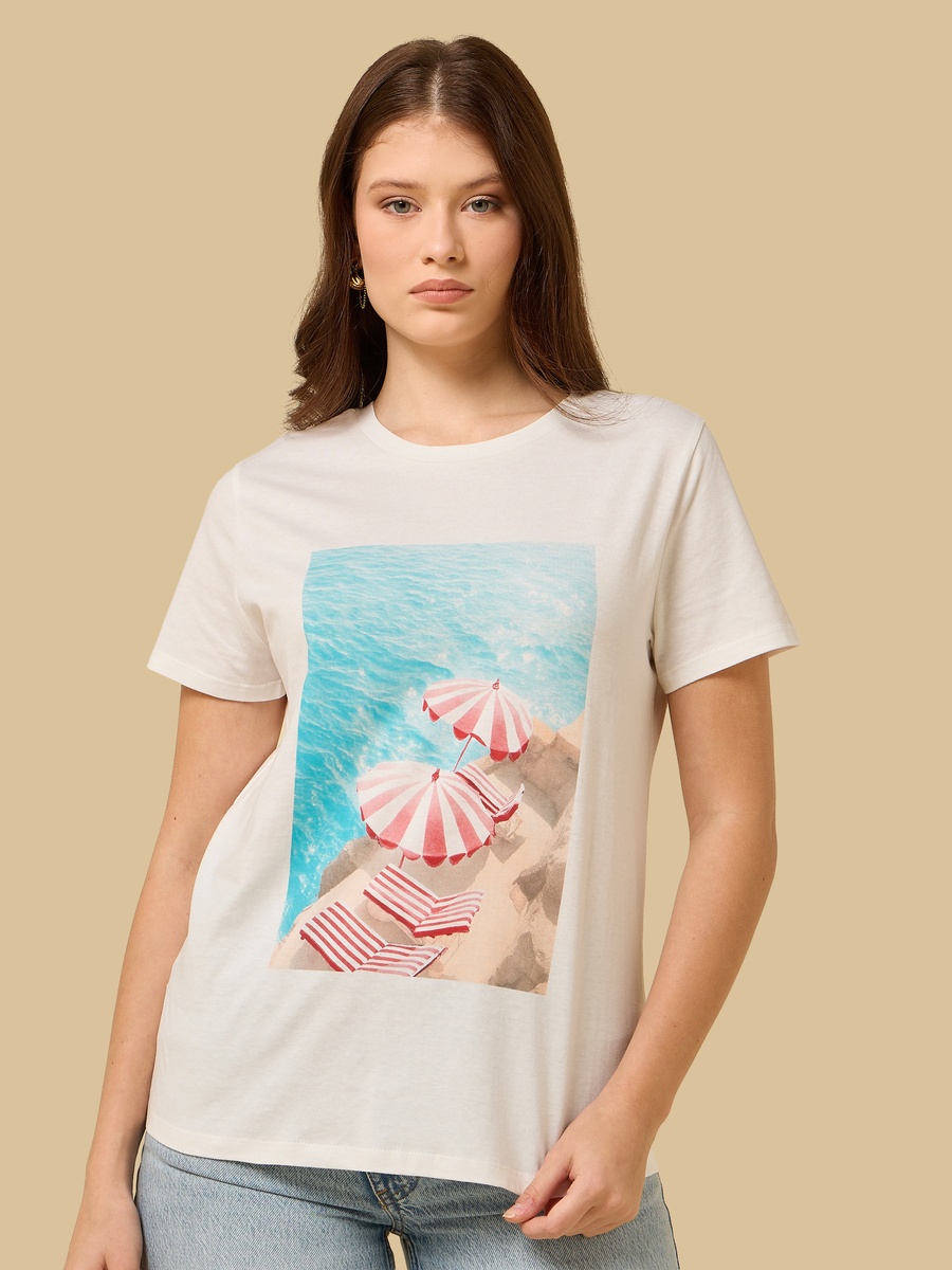 Beach Print T-Shirt
