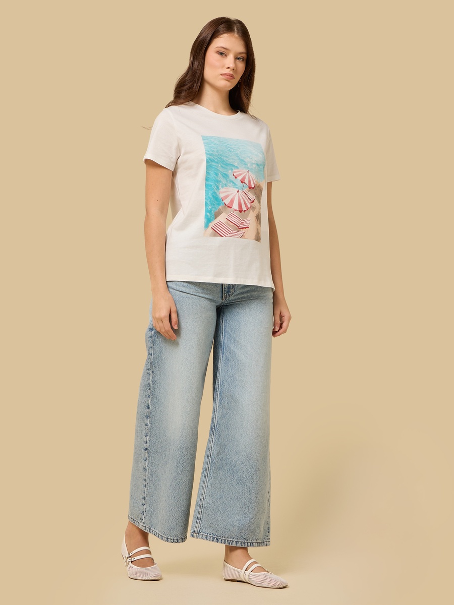 Beach Print T-Shirt