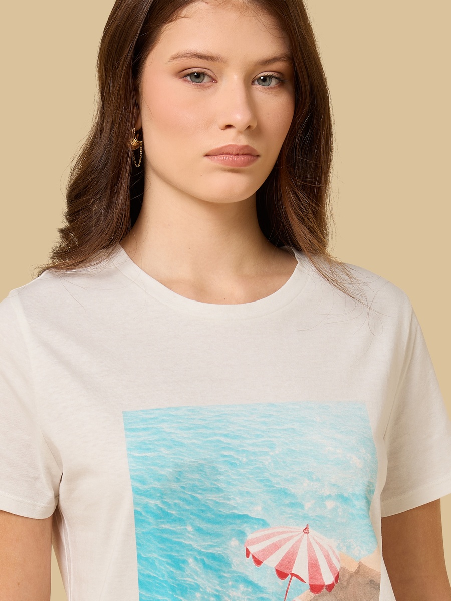 Beach Print T-Shirt