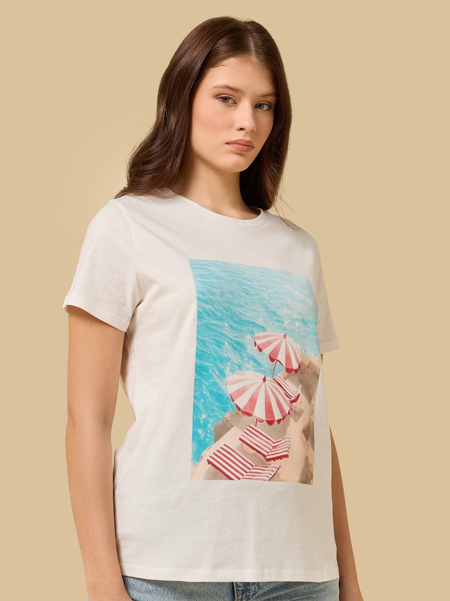 Beach Print T-Shirt