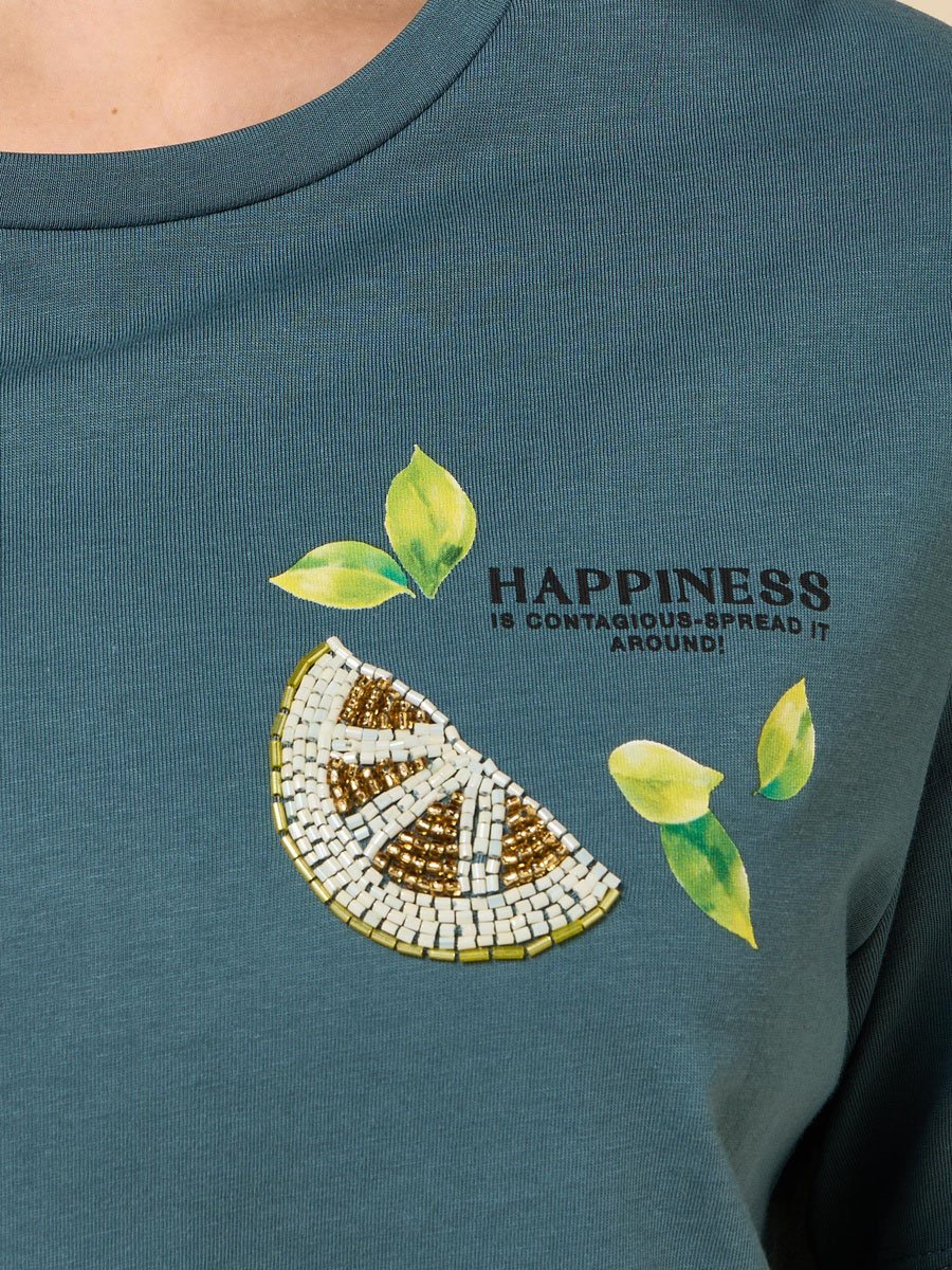 Lemon Embellished T-Shirt