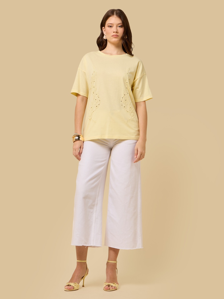 Floral Embroidered T-Shirt