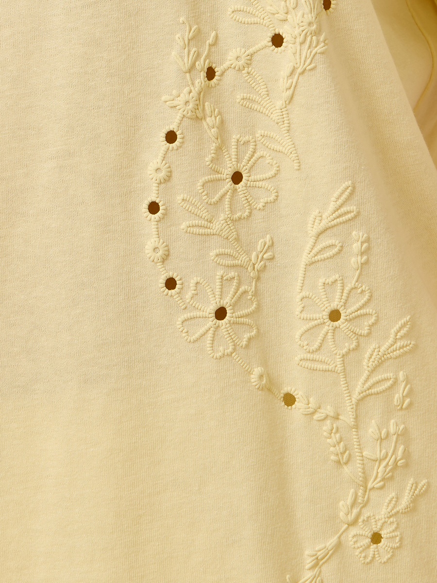 Floral Embroidered T-Shirt