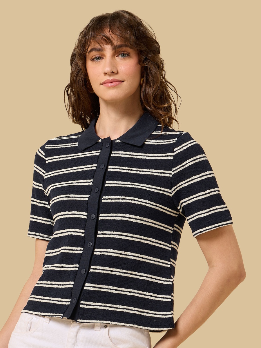 Striped Collared Shirt