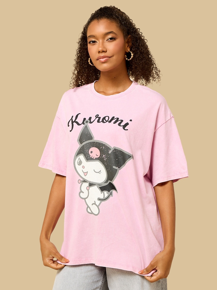 Kuromi Print Oversized T-Shirt