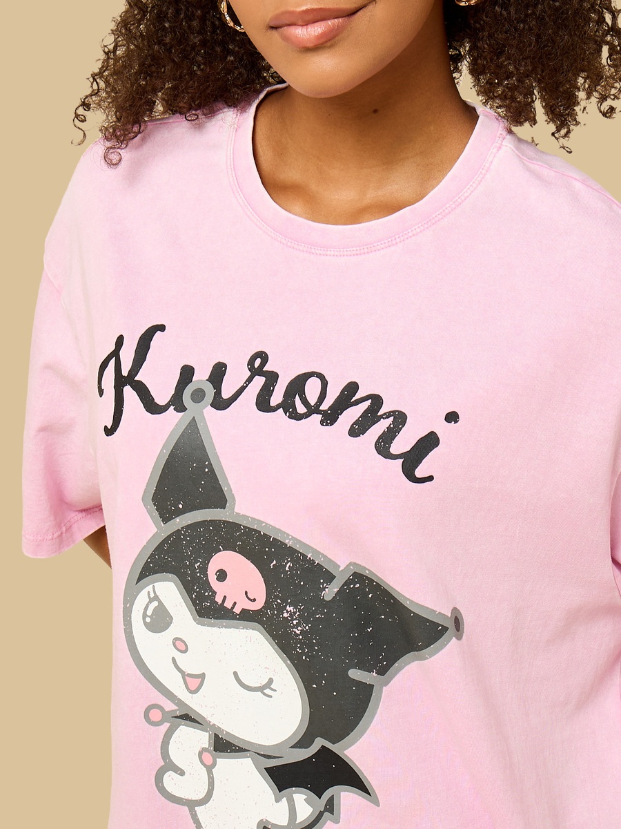 Kuromi Print Oversized T-Shirt