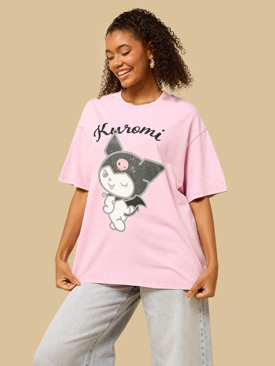 Kuromi Print Oversized T-Shirt