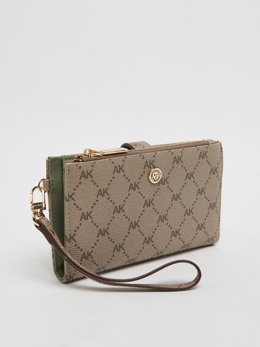 Monogram Print Wristlet