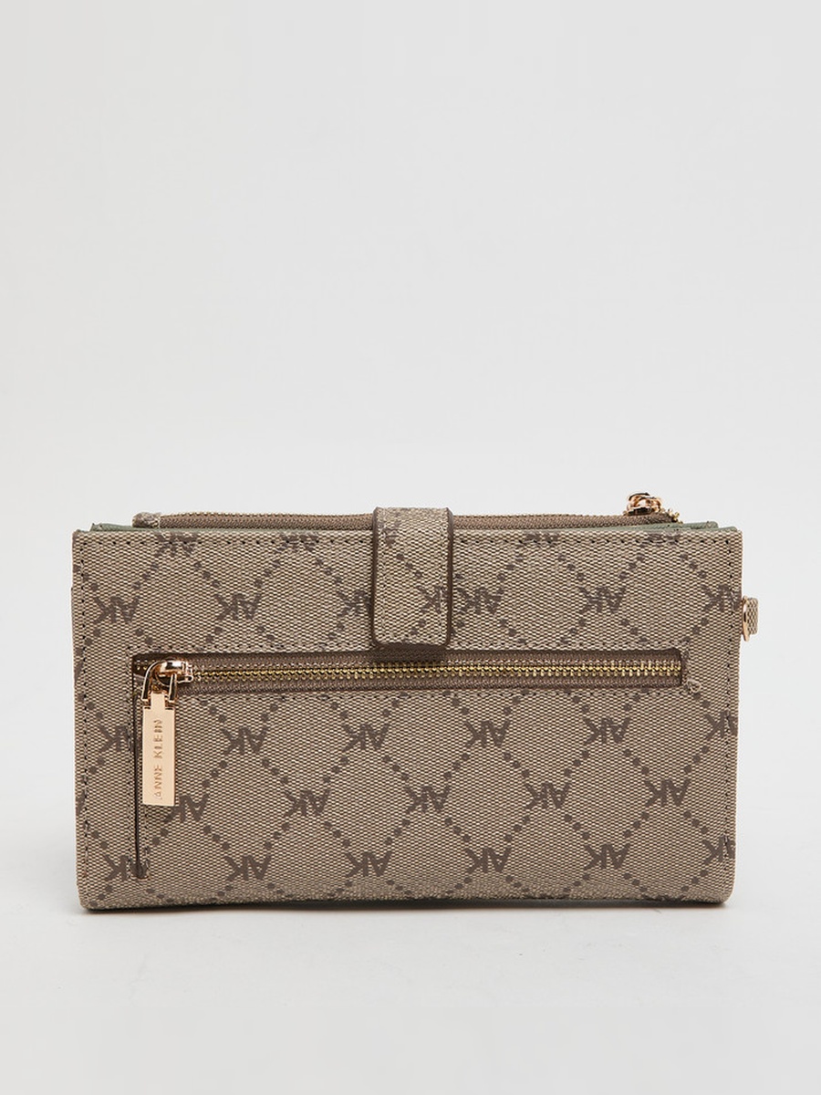 Monogram Print Wristlet