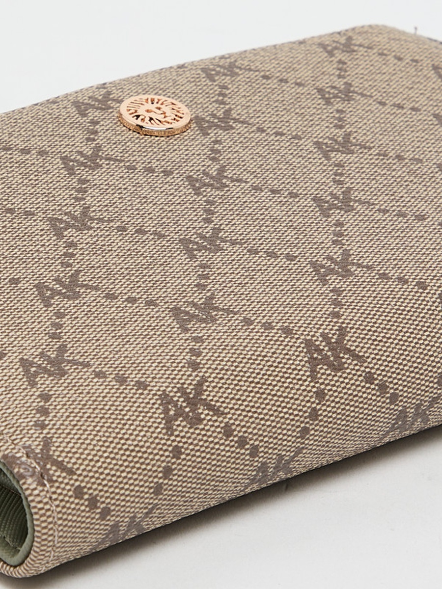 Monogram Print Wristlet