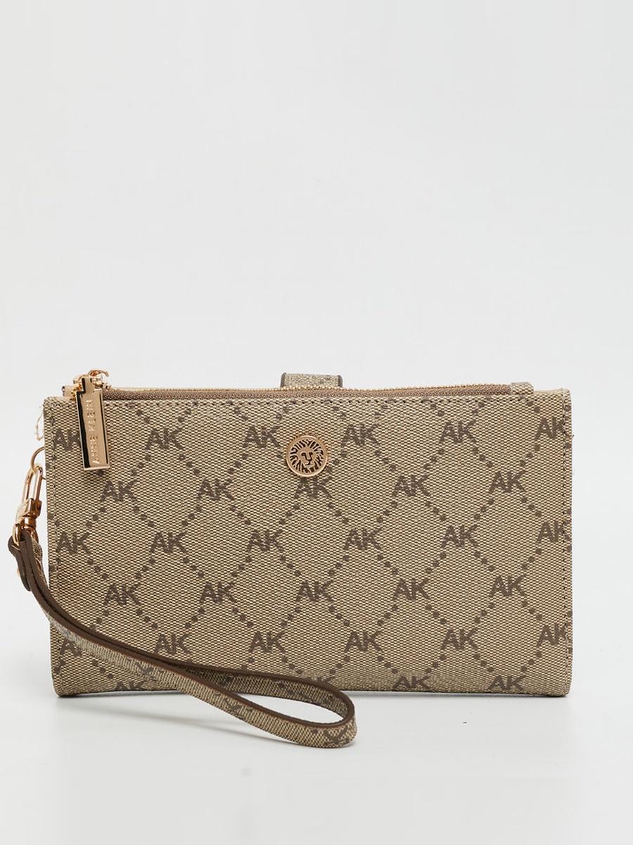 Monogram Print Wristlet