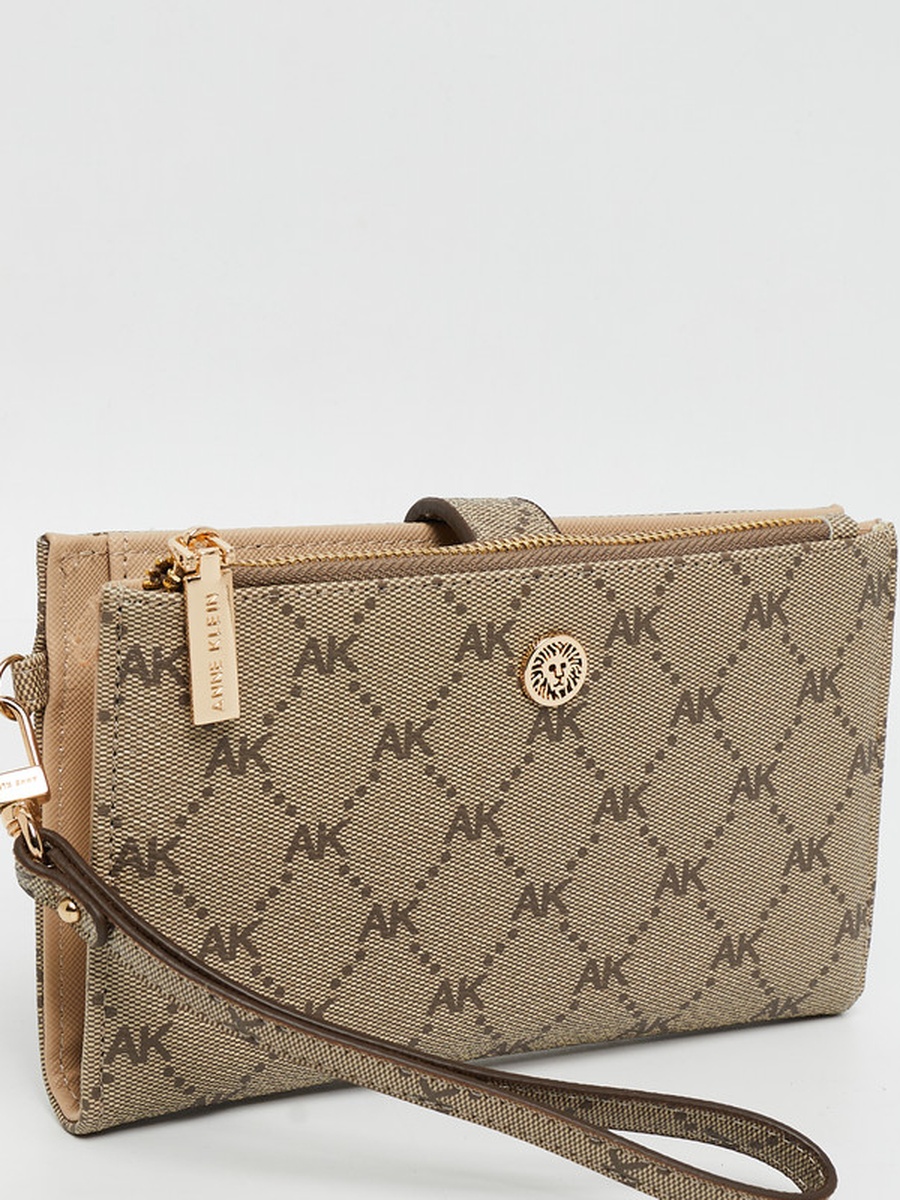 Monogram Print Wristlet