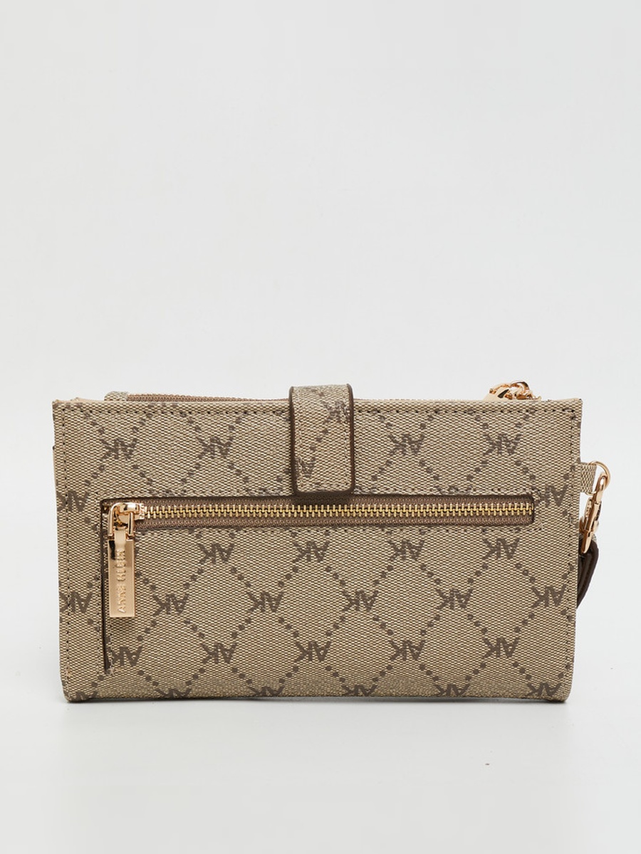 Monogram Print Wristlet