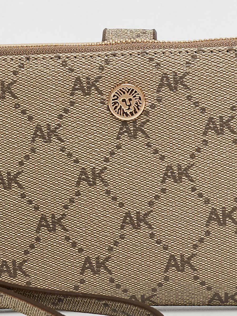 Monogram Print Wristlet