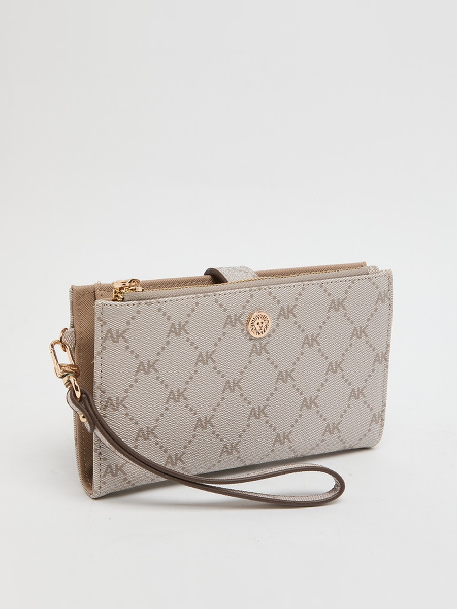 Monogram Print Wristlet