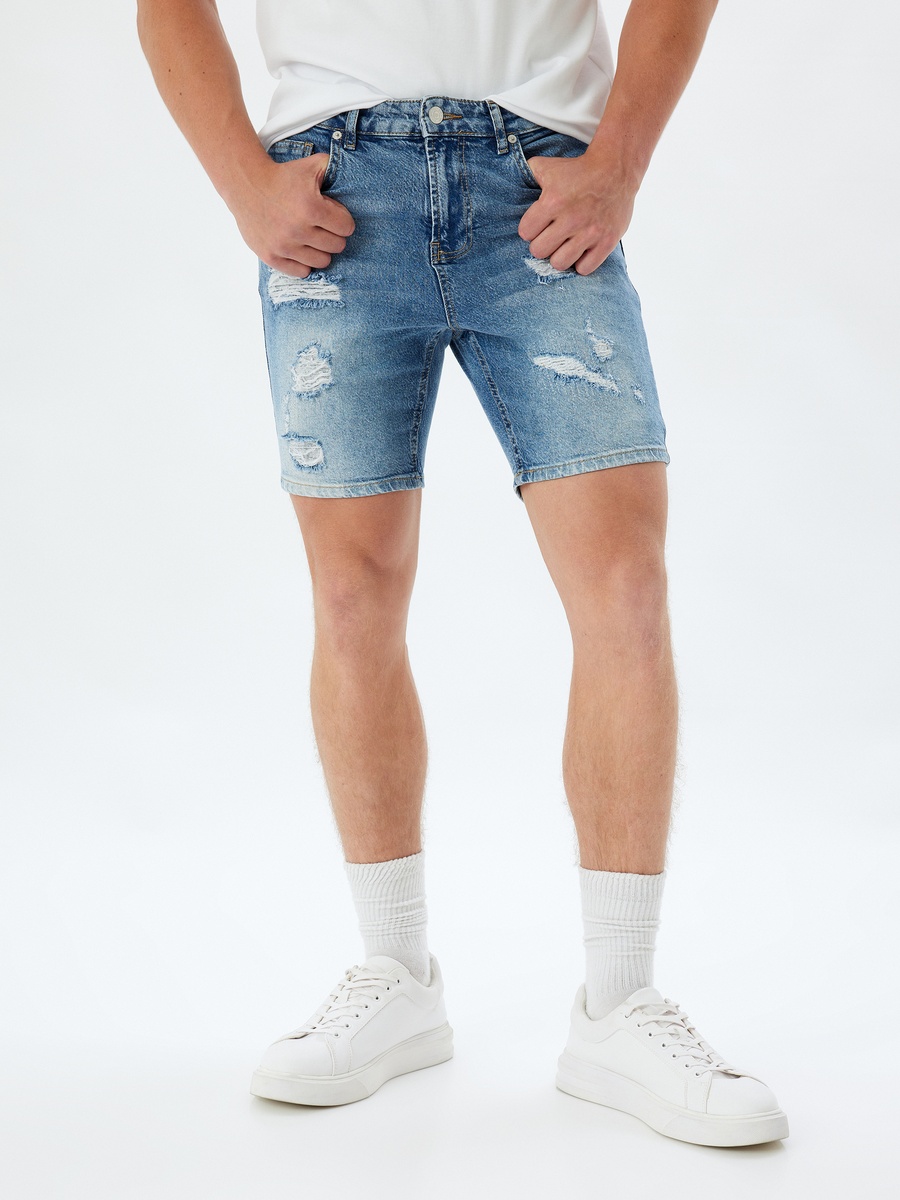 Slim Fit Denim Shorts