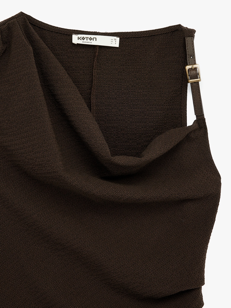 Women Solid Cowl Neck Top